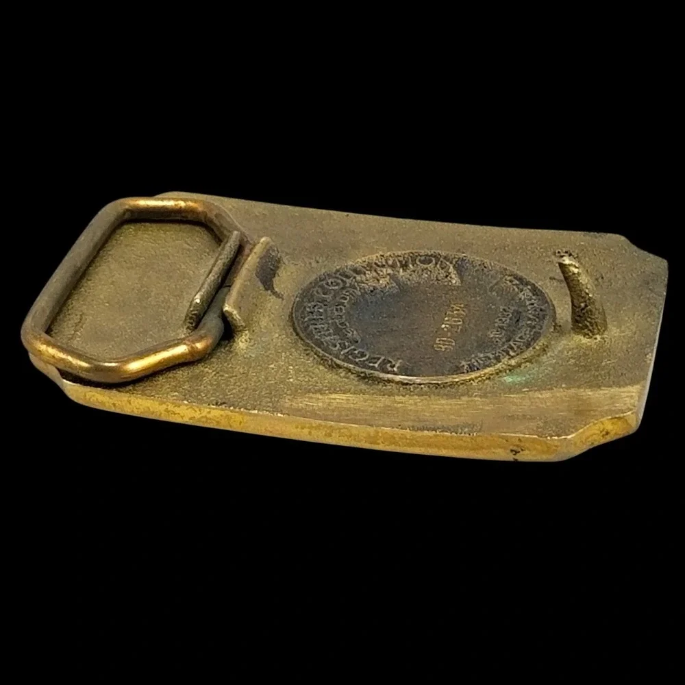Nebraska Cornhuskers Football Helmet Belt‎ Buckle Solid Brass 1982 Heritage Mint
